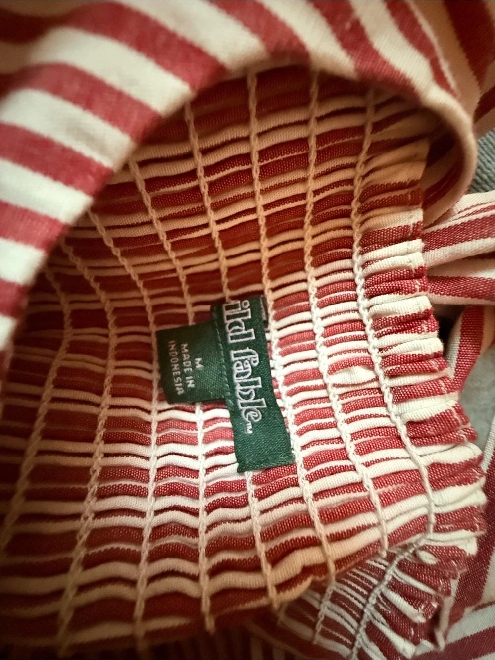 wild fable Red and White Striped Halter Tiered Dress